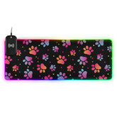 Colorful Paw Wireless Charging Mouse Pad for Mobile Phone Extra Large Gaming Mousepad with 13 Lighting Modes Mouse Mat for Gaming MacBook PC Laptop Desk Home Office